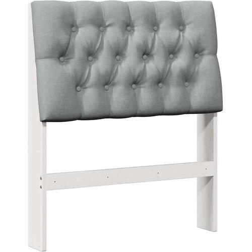 VidaXL tapecirani uzglavlje svijetlo siva 80 cm čvrsto borovo drvo Slike
