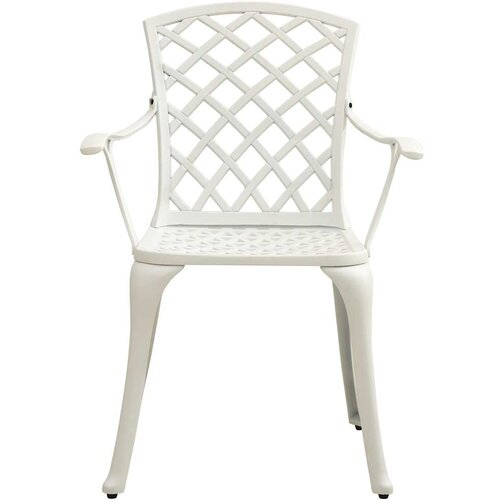  3-dijelni bistro set od lijevanog aluminija bijeli Slike
