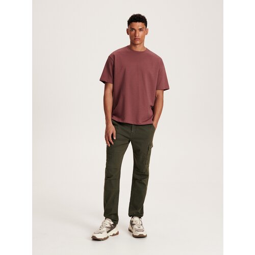 Reserved - Slim fit cargo hlače - zelena Cijene