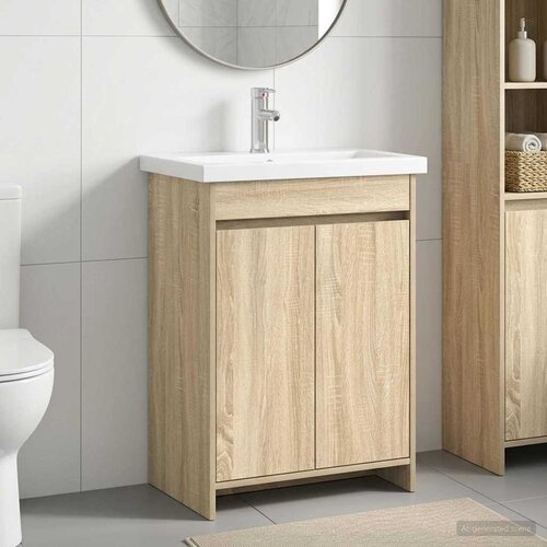  Set namještaja za kupaonicu Hrast sonoma 81 x 40 x 84,5 cm Cene