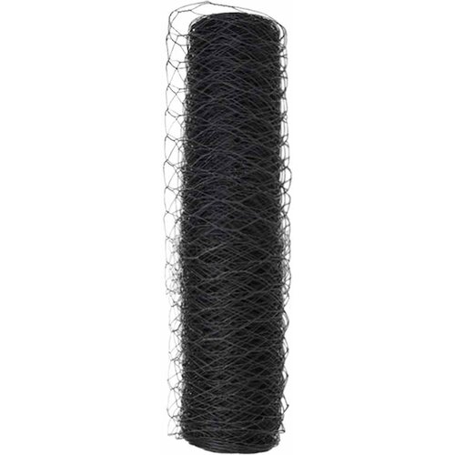  Heksagonalna ograda 0,8 x 25 m PVC Siva Slike