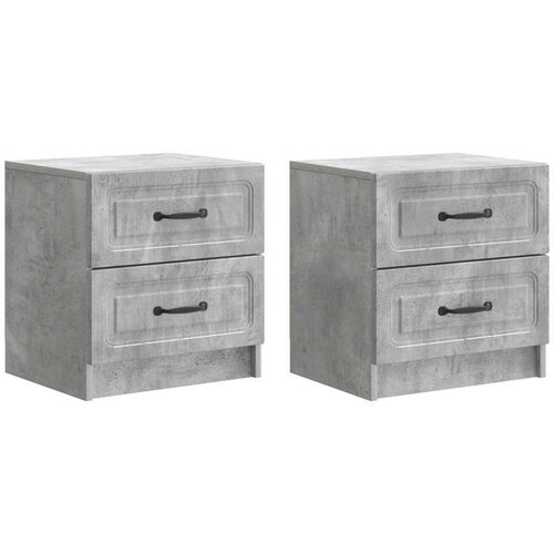  Nočna omarica 2 pcs Betonsko siva 43 x 34,5 x 44,5 cm, (5000210018) Cene