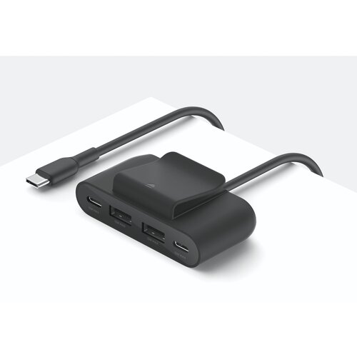 Belkin USB razdelilec 2x USB C 2x polnilna postaja USB, Črna, (5000065629) Cene
