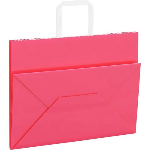  Papirnate vrečke 250 kosov z ročaji roza 32x17x25 cm, (5000160927) Slike