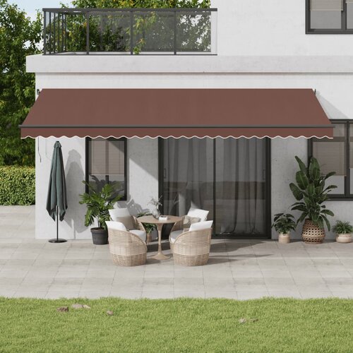 vidaXL Ročno zložljiva tenda rjava 600x300 cm Cene