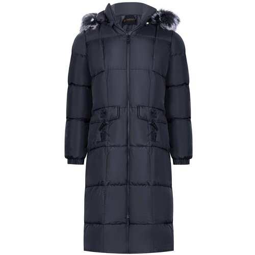 Dewberry Z6706 LADY COAT-DARK BLACK Cene