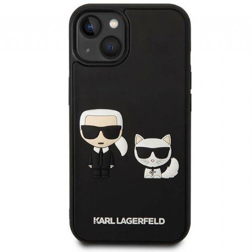 Karl Lagerfeld KLHCP14S3DRKCK za iPhone 14 6.1 črna trda za&amp;scaron;čita - Full Bodies 3D Slike