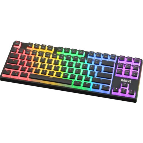 Marvo KG946 Mehanična Gaming tipkovnica with 87 tipkami z RGB osvetlitvijo + usnjen naslon za zapestje Cene