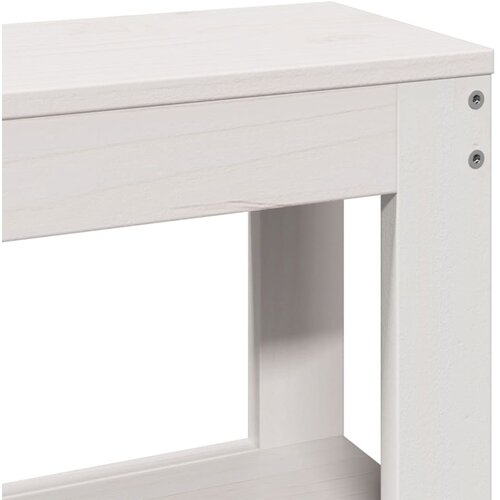 Uzglavlje s policama bijeli 90 cm od masive borovine Slike