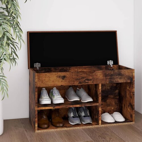 vidaXL Klupa za cipele s jastukom boja hrasta 80 x 30 x 47 cm iverica Cijene