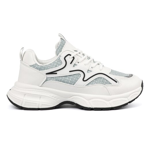 Shelvt White and green sneakers with decorative inserts Cijene