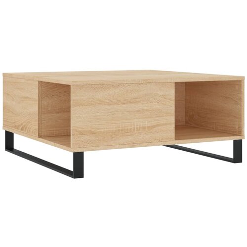 Maison Chic Klubska mizica - kavna mizica - Nizka mizica sonoma hrast 80x80x36,5 cm inženirski les, (21753339) Cene