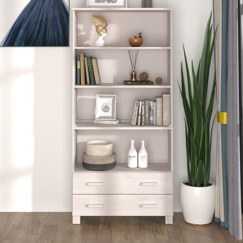 The Living Store Visoka omara HAMAR trdna borovina bela - Visoka Omarica, (21430560) Slike
