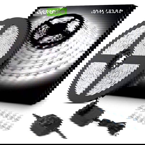  10m Set bijela 6000K LED traka IP20 + dimer Slike
