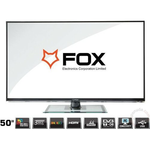 Fox 50D450 FHD White 3D televizor Slike