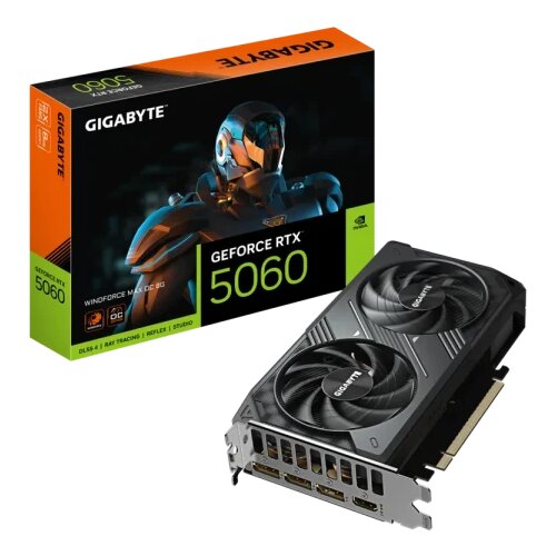 Gigabyte grafička karta geforce rtx 5060 windforce oc GV-N5060WF2MAX OC-8GD 8GB GDDR7 Slike