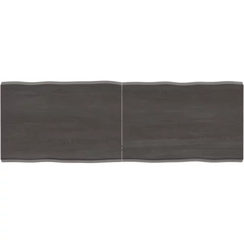 Stolna Mizna plošča temno siva 120x40x4 cm obdelana trdna hrastovina, (20979150)