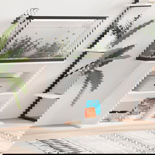 vidaXL Stojalo za akvarij visok sijaj belo 80x35x60 cm inženirski les Cene