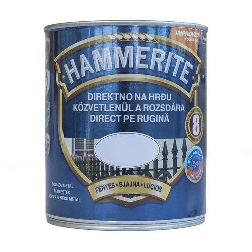 HAMMERITE Lak za kovino Hammerite Sijaj (750 ml, bel)