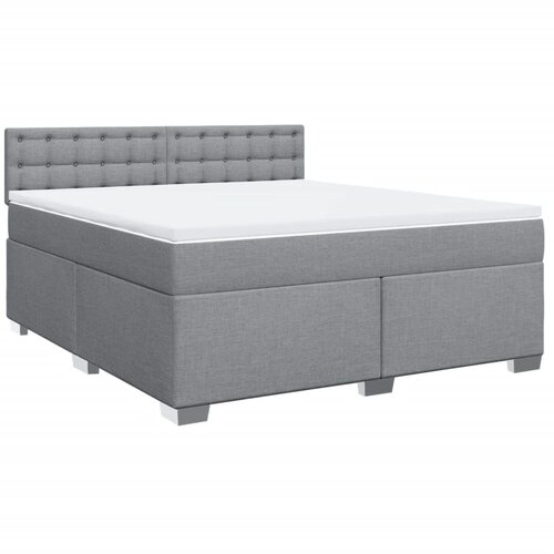 Maison Chic Box spring postelja - Vzmetna postelja z vzmetnico svetlo siva 180x200 cm blago SL11685, (21904672) Cene