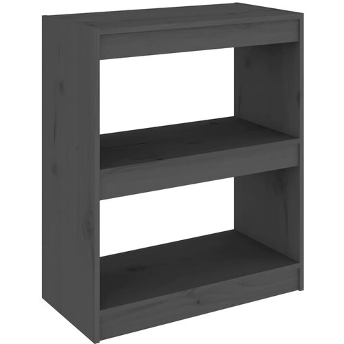 Maison Chic Knjižna omara - Knjižni regal siva 60x30x71,5 cm trdna borovina, (21723068) Slike