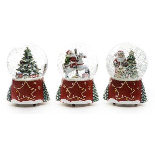 Viter Novogodišnja vodena kugla muzička santa star 15 cm Cene