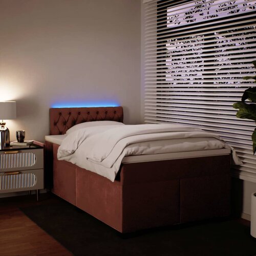 Box spring krevet s madracem ružičasti 120 x 200 cm bar&amp;scaron;unasti Slike