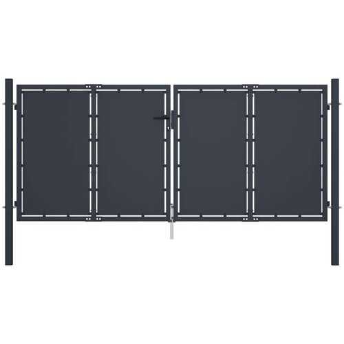  Vrata iz jekla 300x125 cm antracitna Cene
