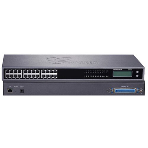 Grandstream GXW-4224 Enterprise Voice&Fax-over-IP gateway sa 24 x FXS (RJ11 & 50-pin Telco) , 1 x LAN Gb/s, 19"/1U & LCD, 3 SIP server profila, nezavisni nalozi po portu, provisioning, T.38 Fax Cene