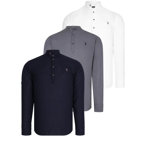 Dewberry TRIPLE SET G783 JUDGE COLLAR SHIRT-NAVY-WHITE-ANTHRACITE Cijene