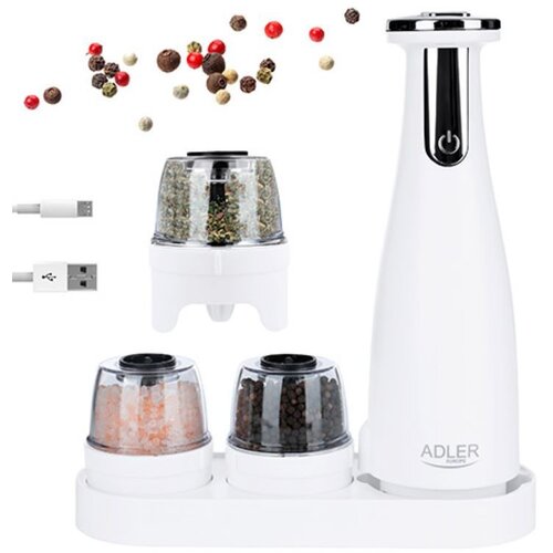 Adler Spice mill set AD 4449W white Slike