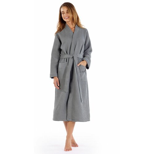 Lessentiel Maison mia waffle - dark grey dark grey bathrobe Slike