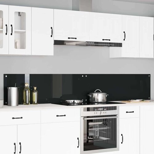 Kuhinjski za&amp;scaron;tita 2 pcs Crna 120 x 40 cm Slike