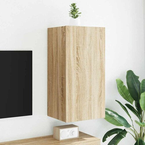  Zidni TV ormarić s LED svjetlima boja hrasta 40,5x35x80 cm Cijene