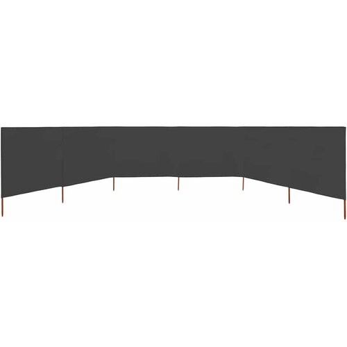  Vjetrobran sa 6 panela od tkanine 800 x 160 cm antracit Slike