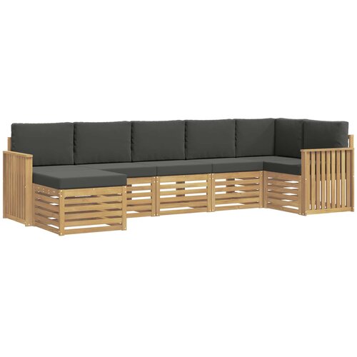  Set vanjskih sofa 7 kom. Bijela i antracit 306 x 128,5 x 73 cm Slike