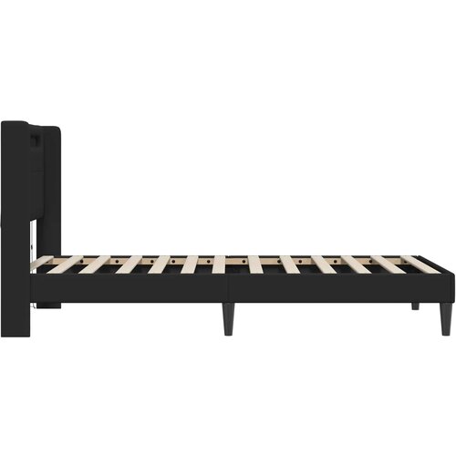  Krevetna konstrukcija Crna 90 x 190 cm Umjetna koža Slike