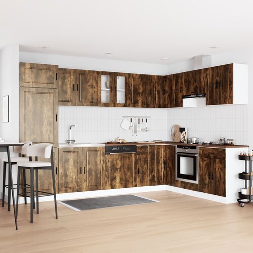 vidaXL Set od 2 Dimljeni hrast Konstruirano drvo 80x46x81.5 cm Cijene