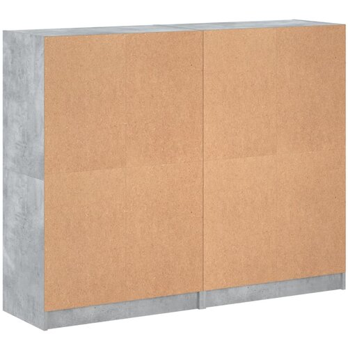  Regal za knjige s vratima boja betona 136 x 37 x 109 cm drveni Slike