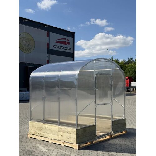  Modularni čelični plastenik Flora,10 mx2.64m, polikarbonat 6 mm , razmak između lukova 0.67m, s povi&amp;scaron;enim gredicama Slike