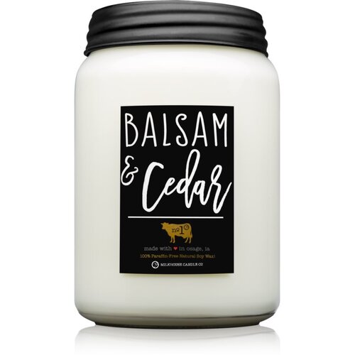 Milkhouse Candle Co. Farmhouse Balsam &amp;amp; Cedar mirisna svijeća Mason Jar 737 g Slike