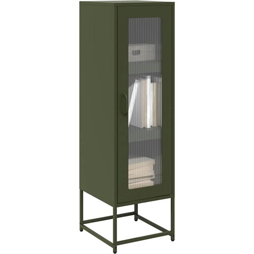 vidaXL Highboard Olive Green 36x39x123 cm Hladno valjano jeklo Cene