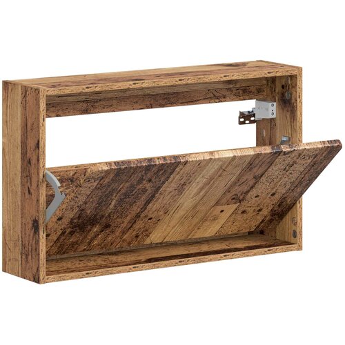  Ormar za cipele na zidu ZWOLLE 71 x 17 x 43 cm Staro drvo Slike