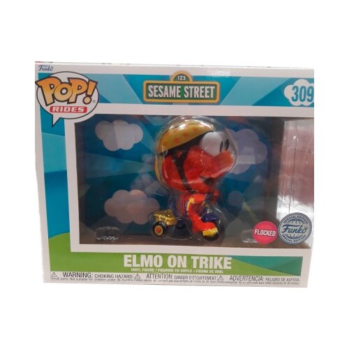 Funko POP Ride Television: Sesame Street - Elmo on Trike - Flocked - Exclusive - 309, (21324513) Slike