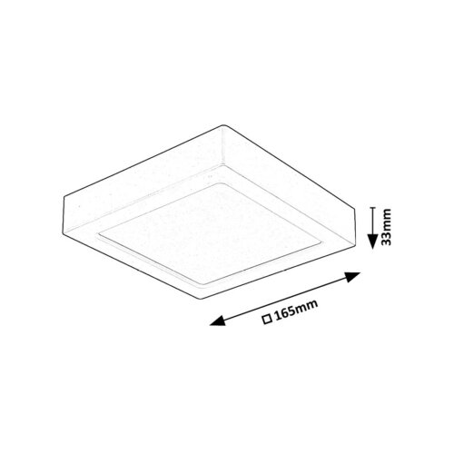 Rabalux 71202 - LED plafonsko svetlo SHAUN LED/15W/230V 16x16 cm crno Slike
