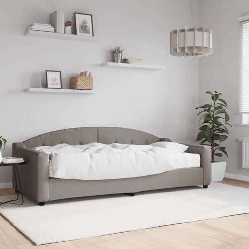  Dnevna postelja z vzmetnico taupe 90x200 cm blago, (20937360) Cene