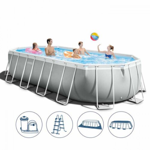 Intex bazen 5.03m x 2.74m x 1.22m prism frame oval pool set – 26796 Cijene