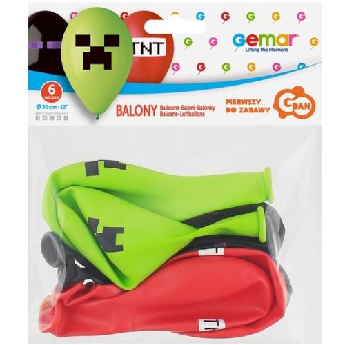 Minecraft komplet balonov s pikslami - 6 kosov Cene