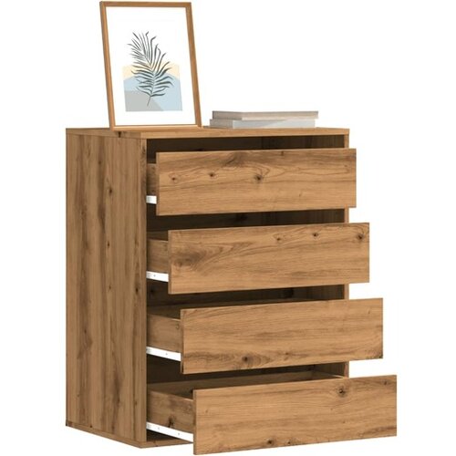 vidaXL Kutna komoda s ladicama boja artisian hrast 60x41x76 cm drveni Cijene