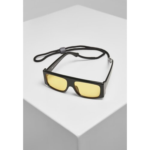 Urban Classics Accessoires Raja sunglasses with strap black/yellow Slike